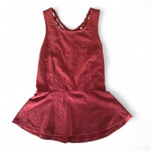 Free People Affairs in Versailles peplum in color cranberry